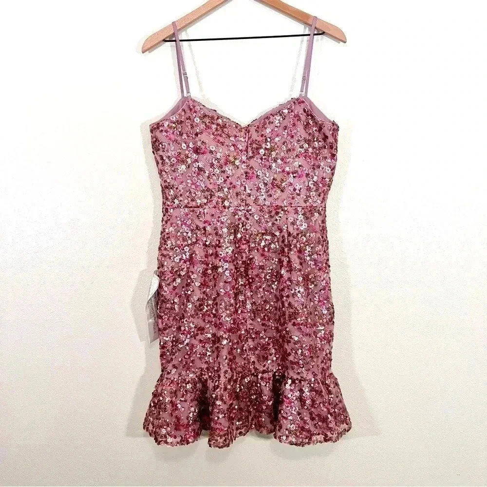 NWT Dress The Population Pink Sequins Dress - Picture 2 of 13